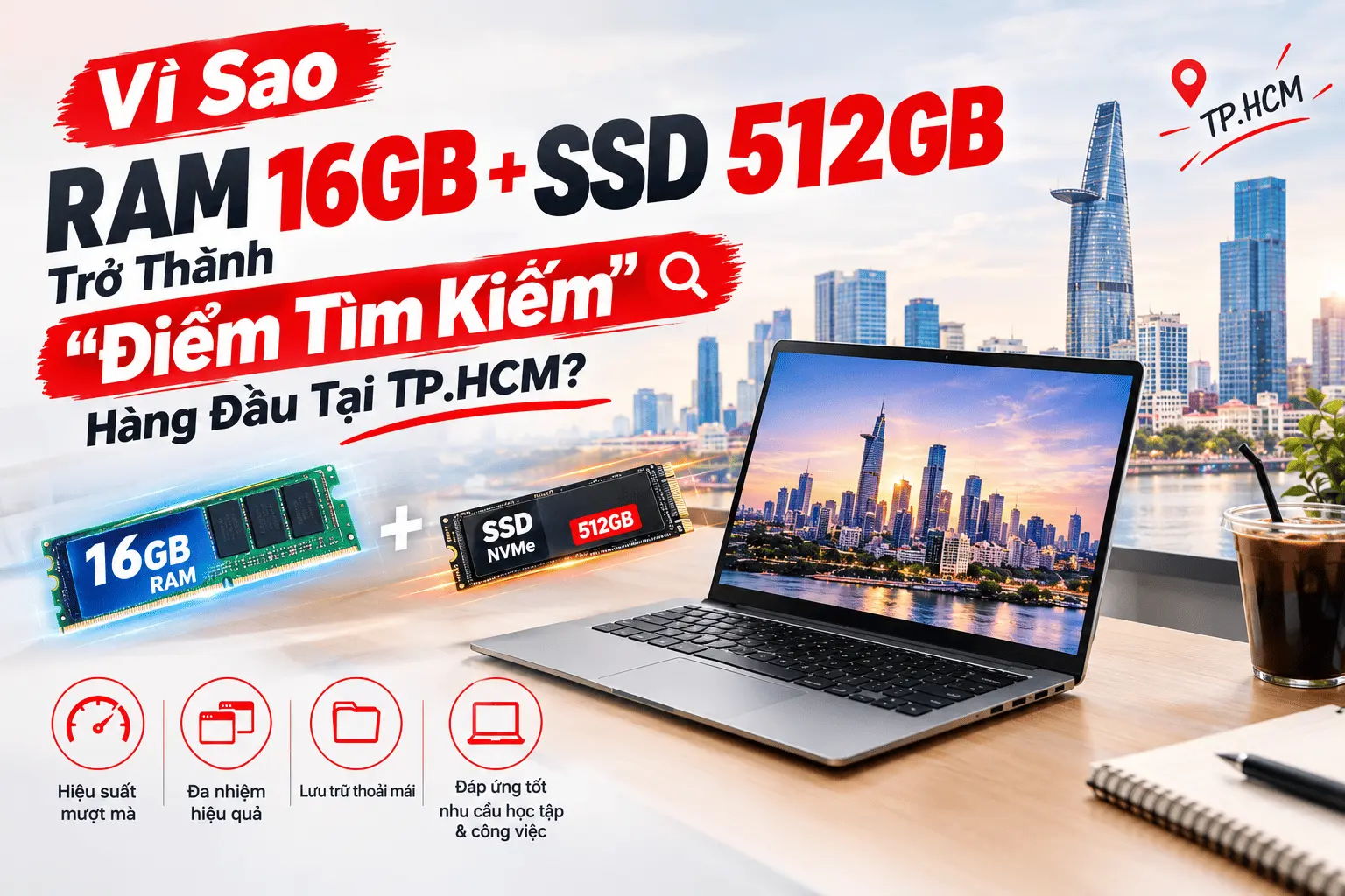 Vì Sao RAM 16GB + SSD 512GB Trở Thành "Điểm Tìm Kiếm" Hàng Đầu Tại TP.HCM?