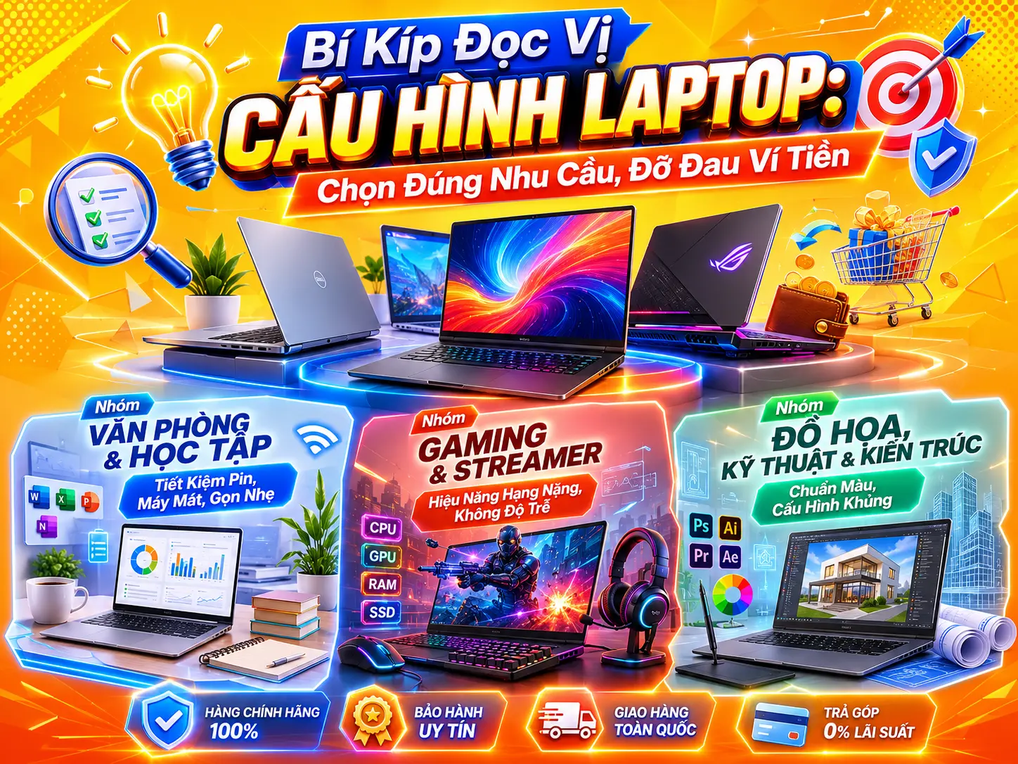 Bí Kíp Đọc Vị Cấu Hình Laptop: Chọn Đúng Nhu Cầu, Đỡ Đau Ví Tiền