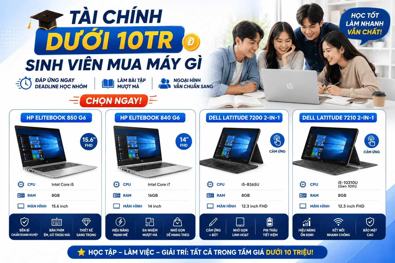 Tài Chính Dưới 10Tr, Sinh Viên Mua Máy Gì Đáp Ứng Ngay Học Nhóm, Làm Bài Tập Và Ngoại Hình Vẫn Chuẩn Sang