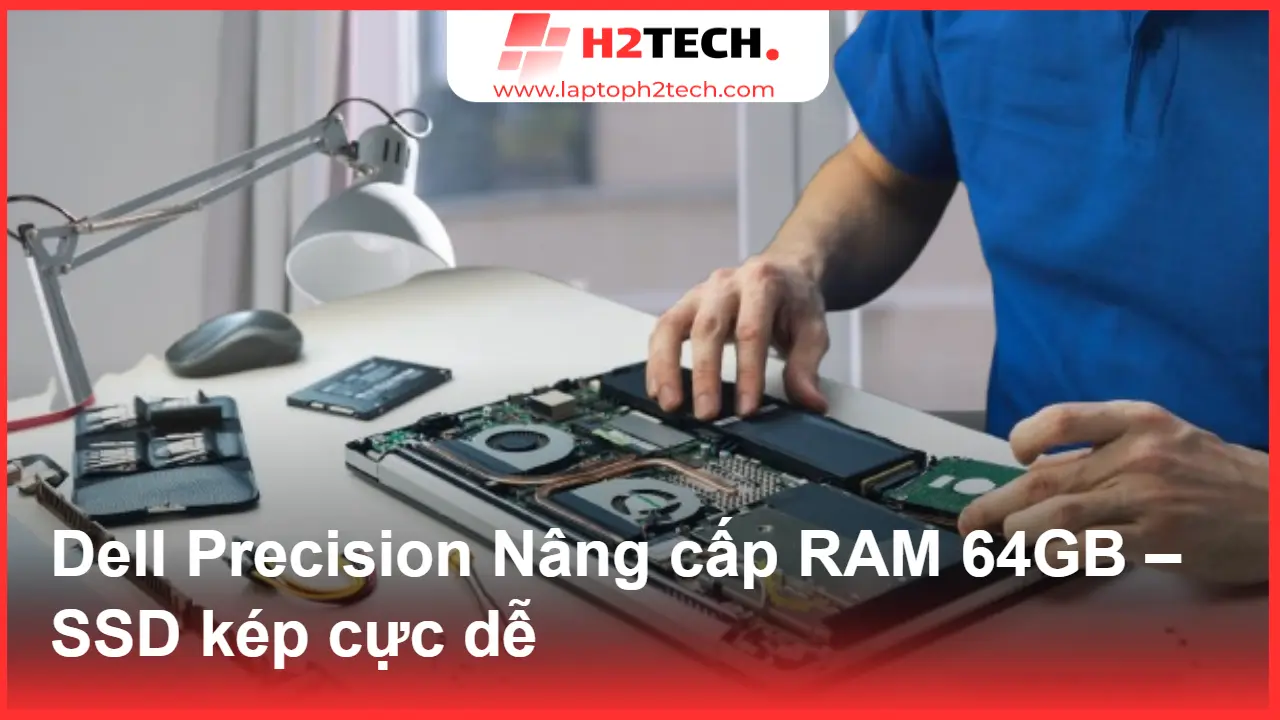 Khả năng nâng cấp Dell Precision: RAM 64GB, SSD kép – Vì sao vượt trội laptop thường?